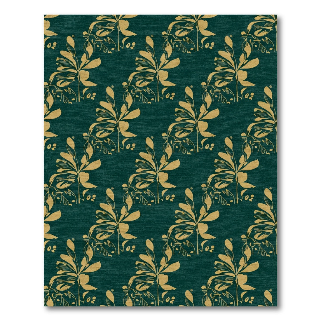 Golden Leaf Botanic Teal Rug