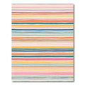 Colorful Horizontal Stripe Textured Rug