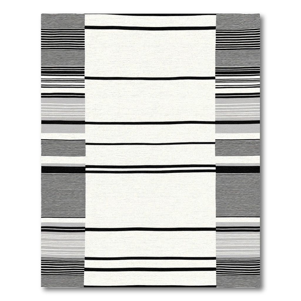 Monochrome Striped Modern Abstract Rug