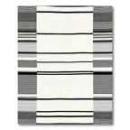 Monochrome Striped Modern Abstract Rug