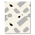 Abstract Gray and Black Organic Shapes Rug