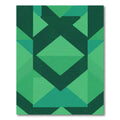 Emerald Green Geometric Diamond Arrangement Rug