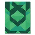 Emerald Green Geometric Diamond Arrangement Rug