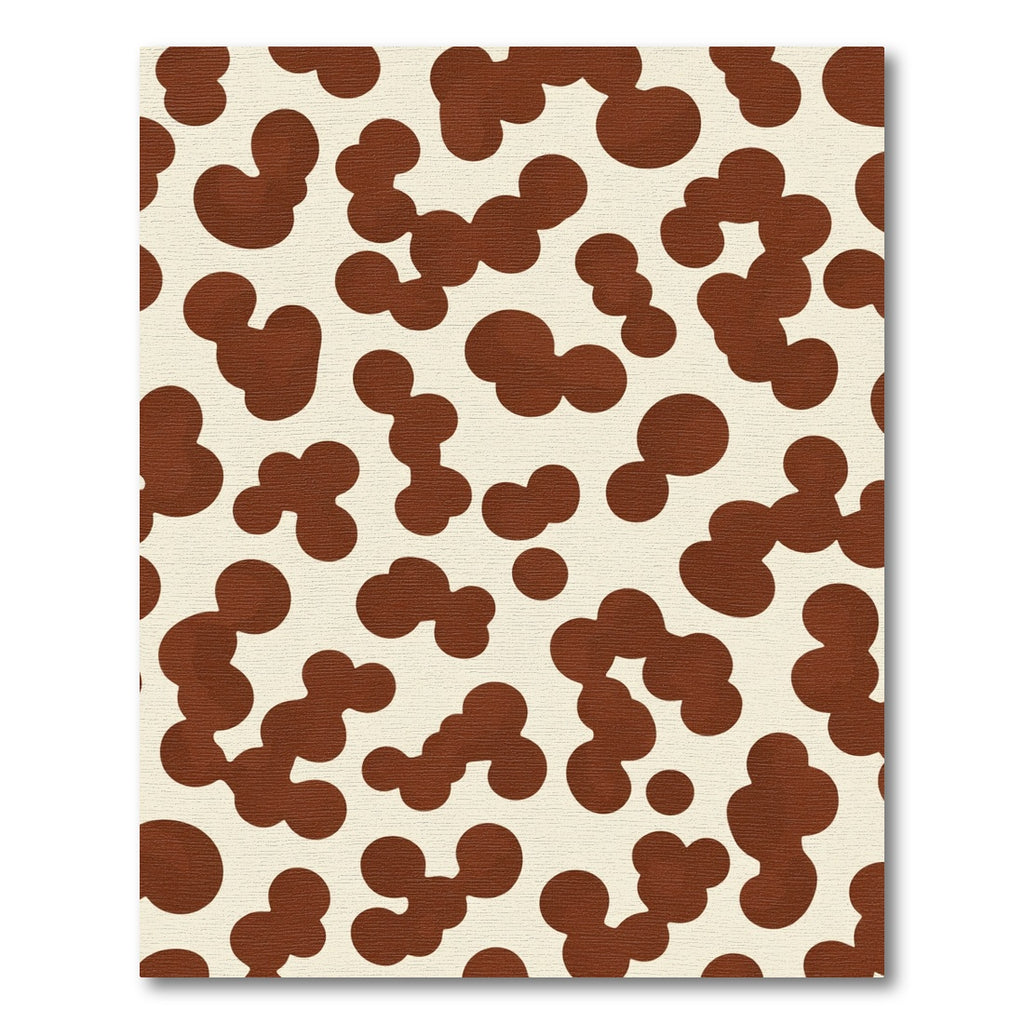 Cream Brown Blobs Scatter Rug