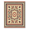 Crimson Navy Folk Medallion Rug