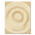 Golden Brown Concentric Circles Wood Grain Rug