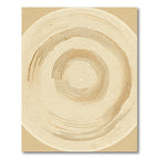 Golden Brown Concentric Circles Wood Grain Rug