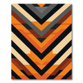 Chevron Orange Geometric Stripes Rug