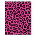 Hot Pink Black Abstract Spots Rug