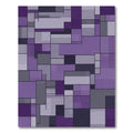 Amethyst Geometric Block Rectangles Rug