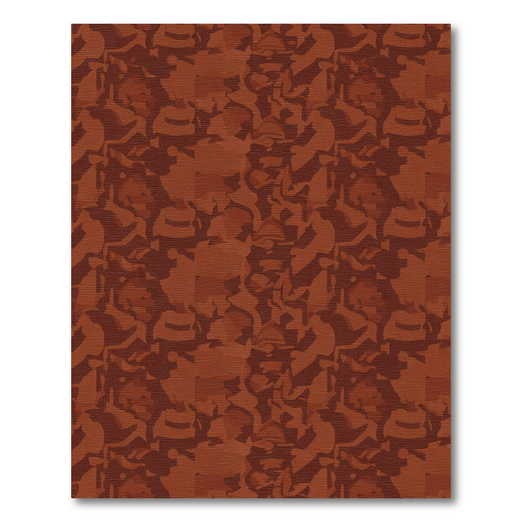 Rich Terracotta Abstract Overlapping Forms Rug