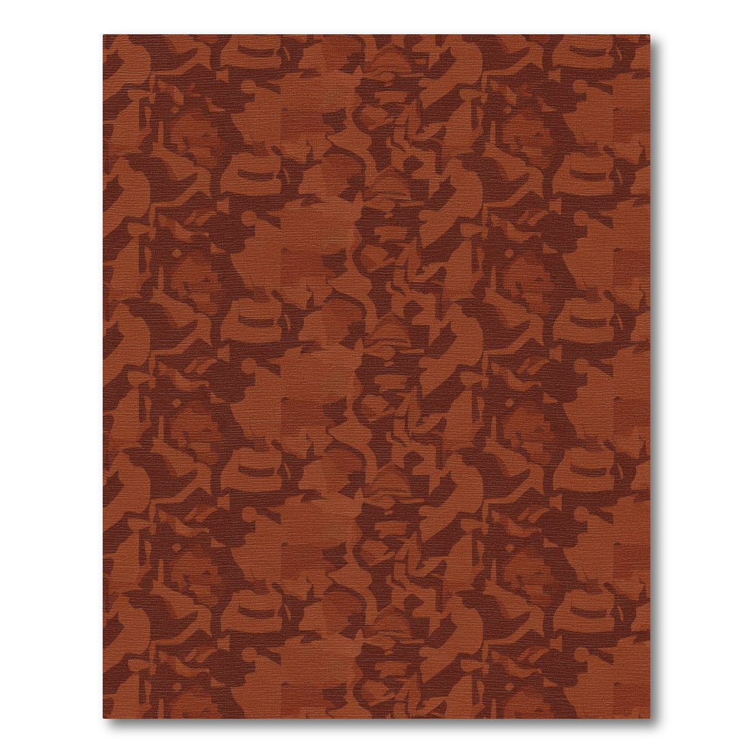 Rich Terracotta Abstract Overlapping Forms Rug