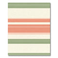 Coral Green Stripe Accent Rug