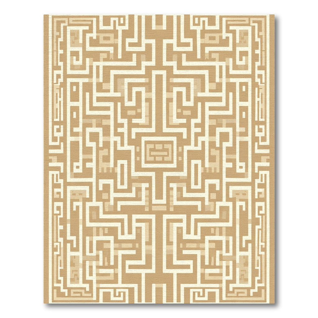 Ancient Labyrinth Geometric Maze Rug