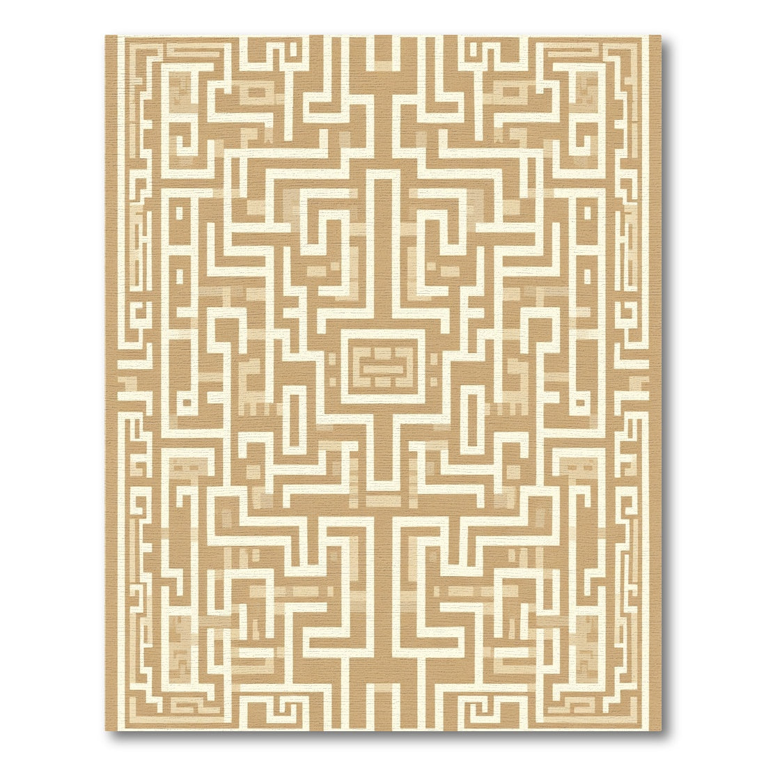 Ancient Labyrinth Geometric Maze Rug