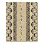 Ornate Beige Black Vertical Striped Rug