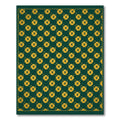 Golden Alarm Clock Repeat Emerald Rug