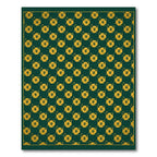 Golden Alarm Clock Repeat Emerald Rug
