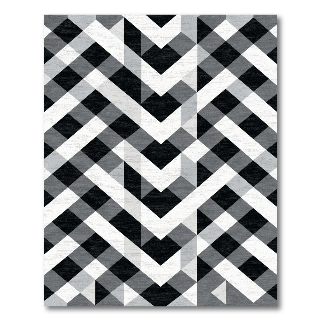 Abstract Geometric Chevron Stripe Rug