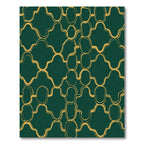 Emerald Gold Organic Lattice Rug