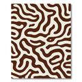 Brown White Organic Swirls Rug