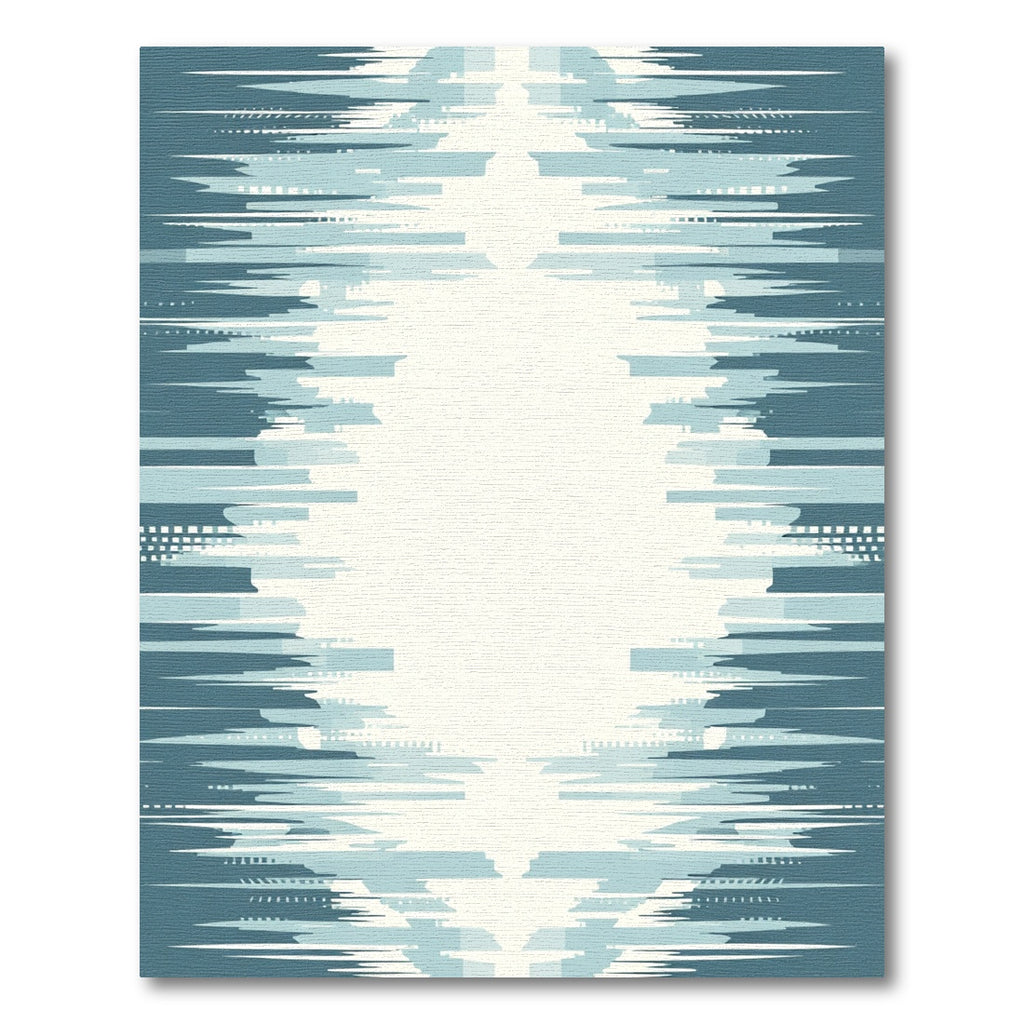 Abstract Blue Horizon Horizon Fragment Rug