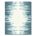 Abstract Blue Horizon Horizon Fragment Rug