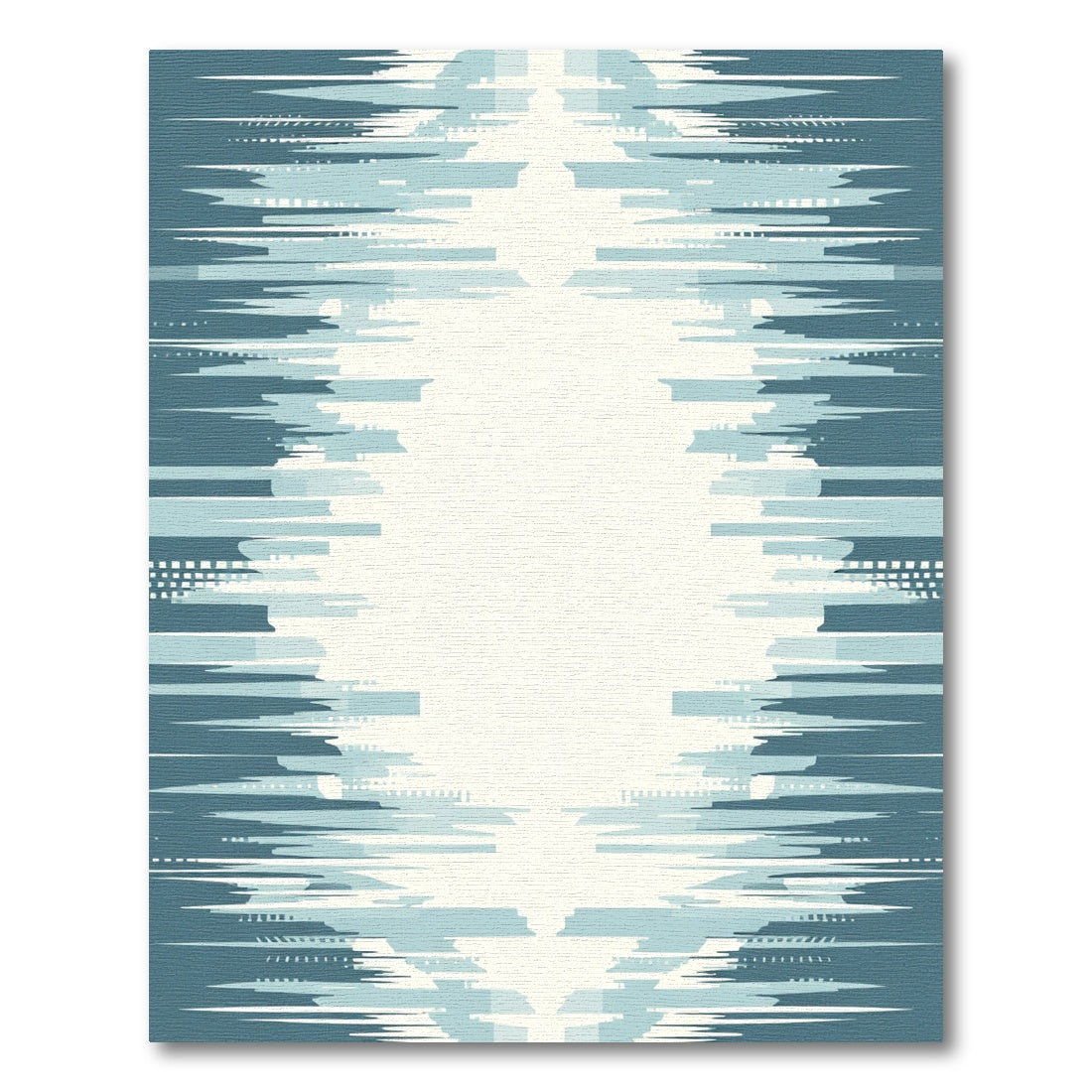 Abstract Blue Horizon Horizon Fragment Rug