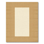 Geometric Dot Border In Tan Rug