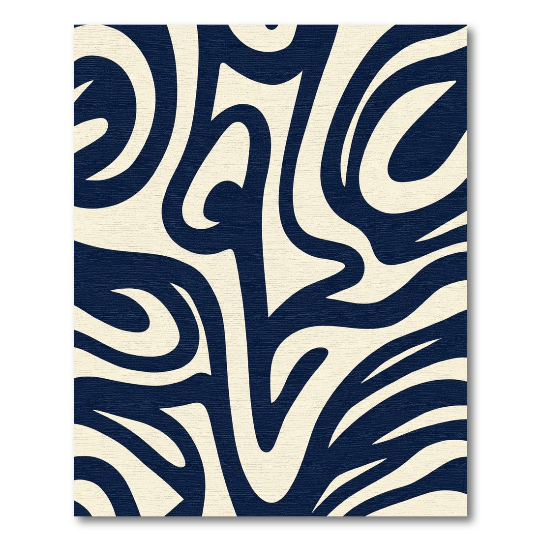 Deep Blue Ablaze Abstract Liquid Rug