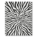 Bold Black White Swirl Animal Print Rug