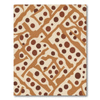 Brown Tan Polka Dot Abstract Rug