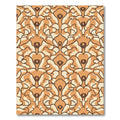 Brown Cream Organic Abstract Medallion Rug