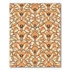Brown Cream Organic Abstract Medallion Rug