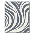 Gray White Swirl Abstract Stripe Rug