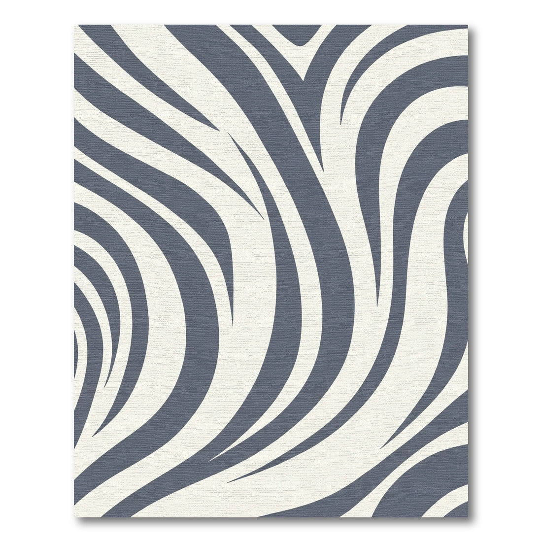 Gray White Swirl Abstract Stripe Rug