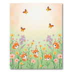 Whimsical Fox Garden Butterfly Ballet Rug