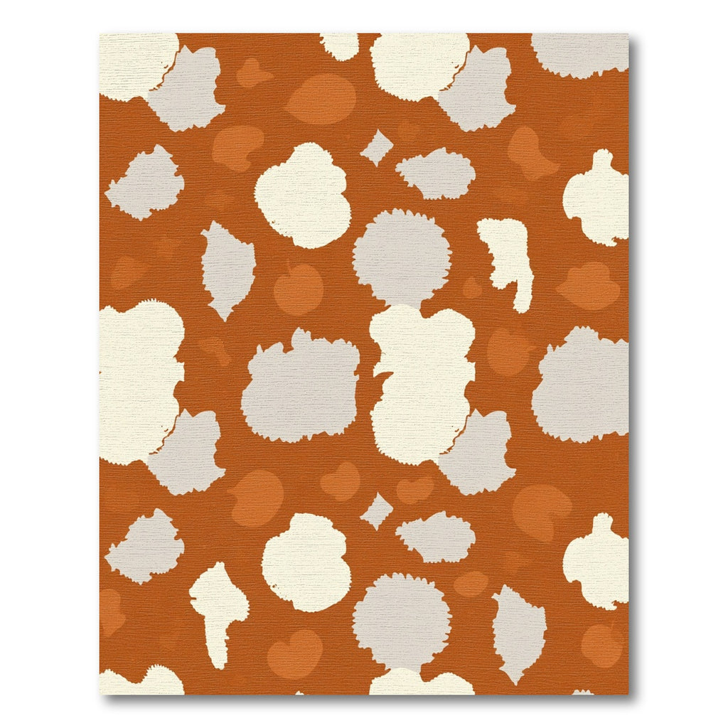 Earth Tone Organic Splatter Abstract Rug