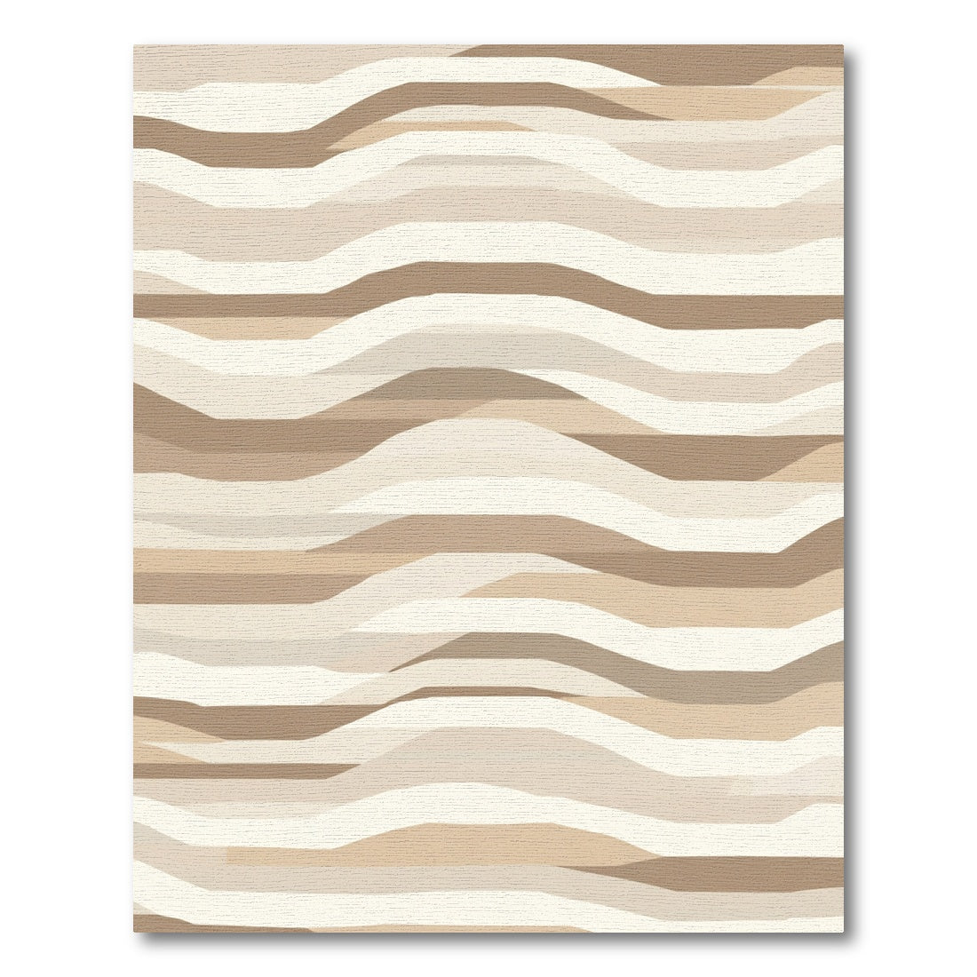 Earthy Tone Layered Stripe Rug