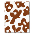 Brown Abstract Floral Arrangement Rug
