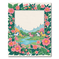 Whimsical Unicorn Meadow Floral Border Rug