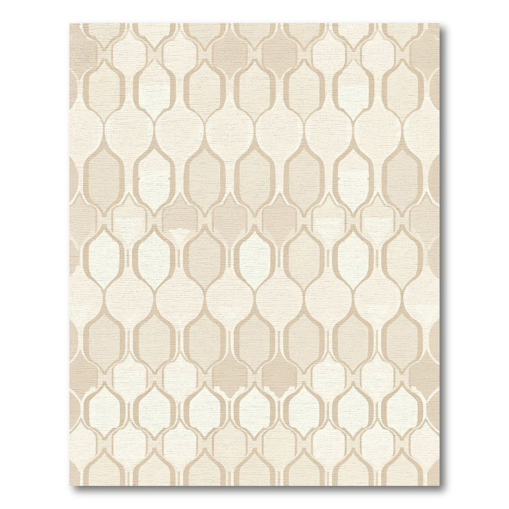 Geometric Lattice Beige Art Deco Rug