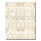 Geometric Lattice Beige Art Deco Rug