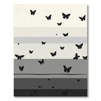 Whimsical Black Butterfly Gradient Rug