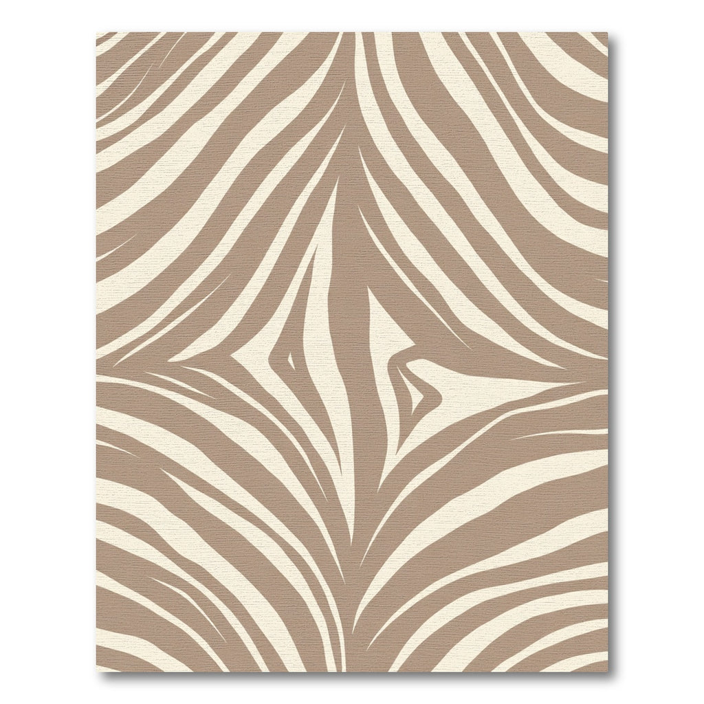 Neutral Taupe Animal Print Waves Rug