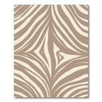 Neutral Taupe Animal Print Waves Rug