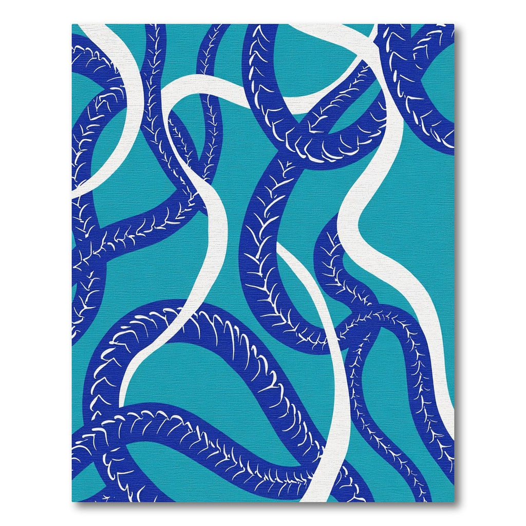 Oceanic Blue Braided Swirl Rug