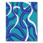 Oceanic Blue Braided Swirl Rug