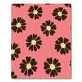 Pink Dark Floral Daisy Garland Rug