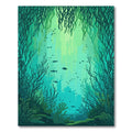 Deep Green Underwater Kelp Forest Rug